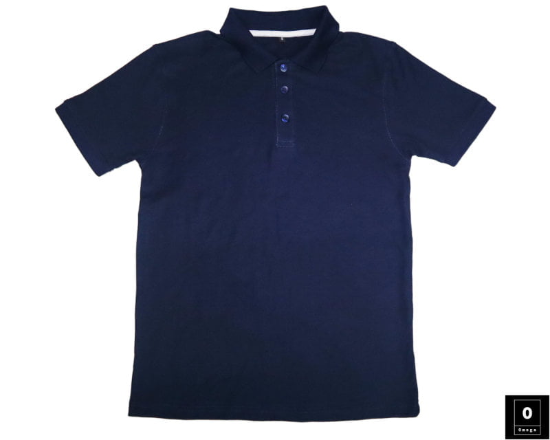 Men's Deep Blue Color Short Sleeve Polo - Omega Fashion